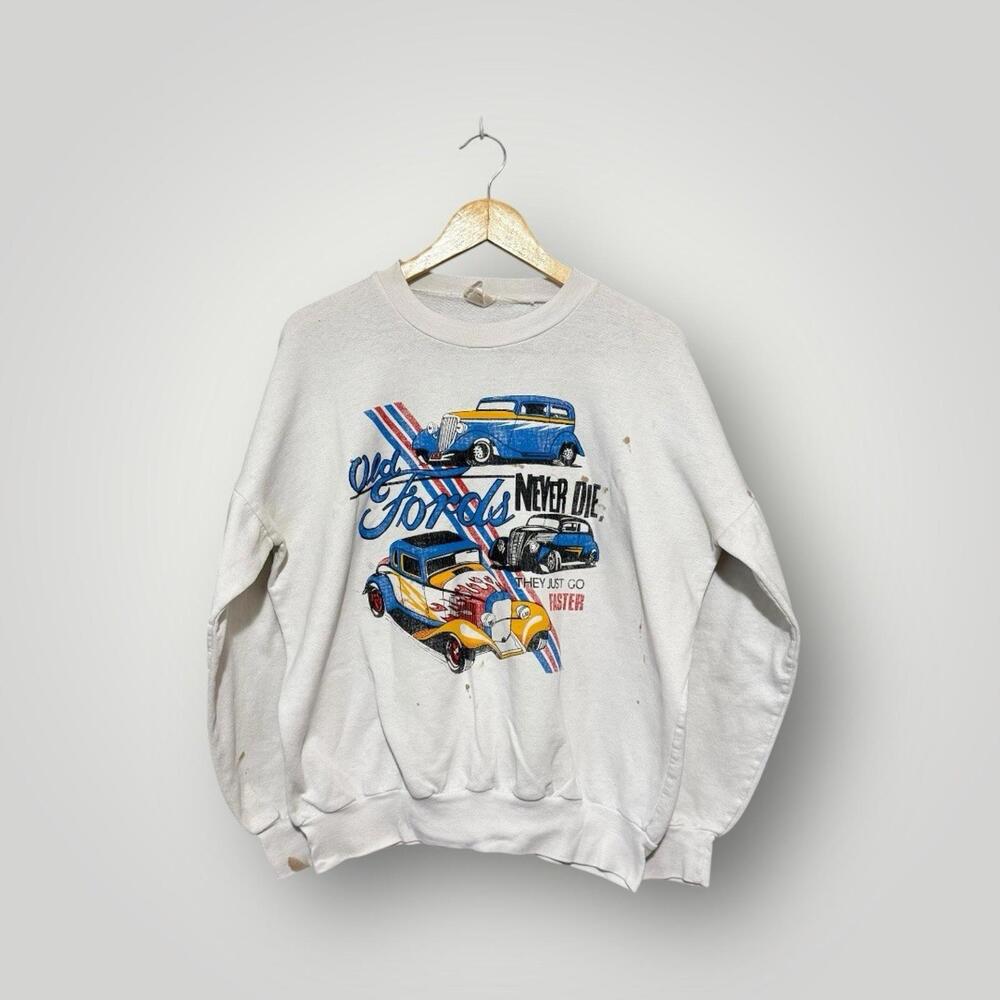 Vintage 80s Ford Racing Sweatshirt USA Made Unisex